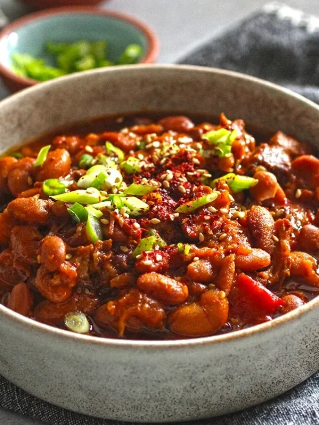 Korean BBQ Baked Beans