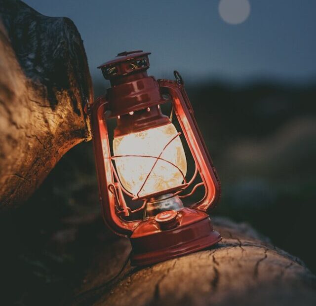 selective focus photography of turned on tubular lamp